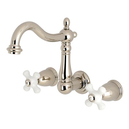 Heritage KS1256PX 8-Inch Center Wall Mount Bathroom Faucet KS1256PX